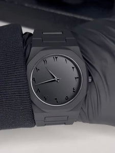 Men's Casual Octagonal Dial Watch with Arabic Numerals.