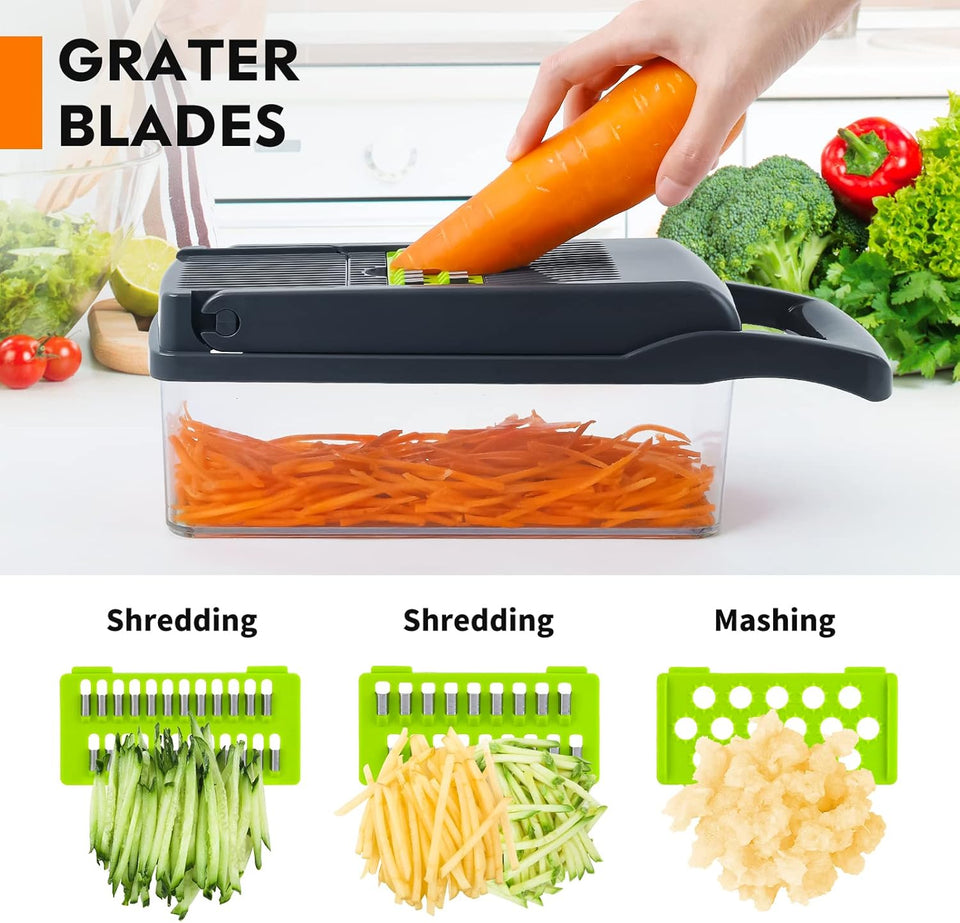 15 in 1Multifunctional Food Chopper, Kitchen Vegetable Slicer Dicer Cutter